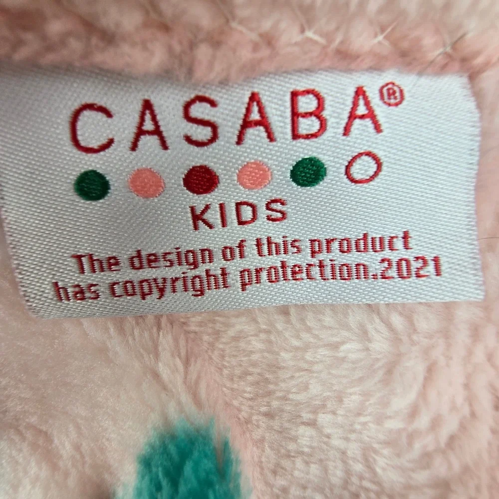 Casaba Kids Pink Gingerbread Winter Sports Plush Throw 50x70 BNWT